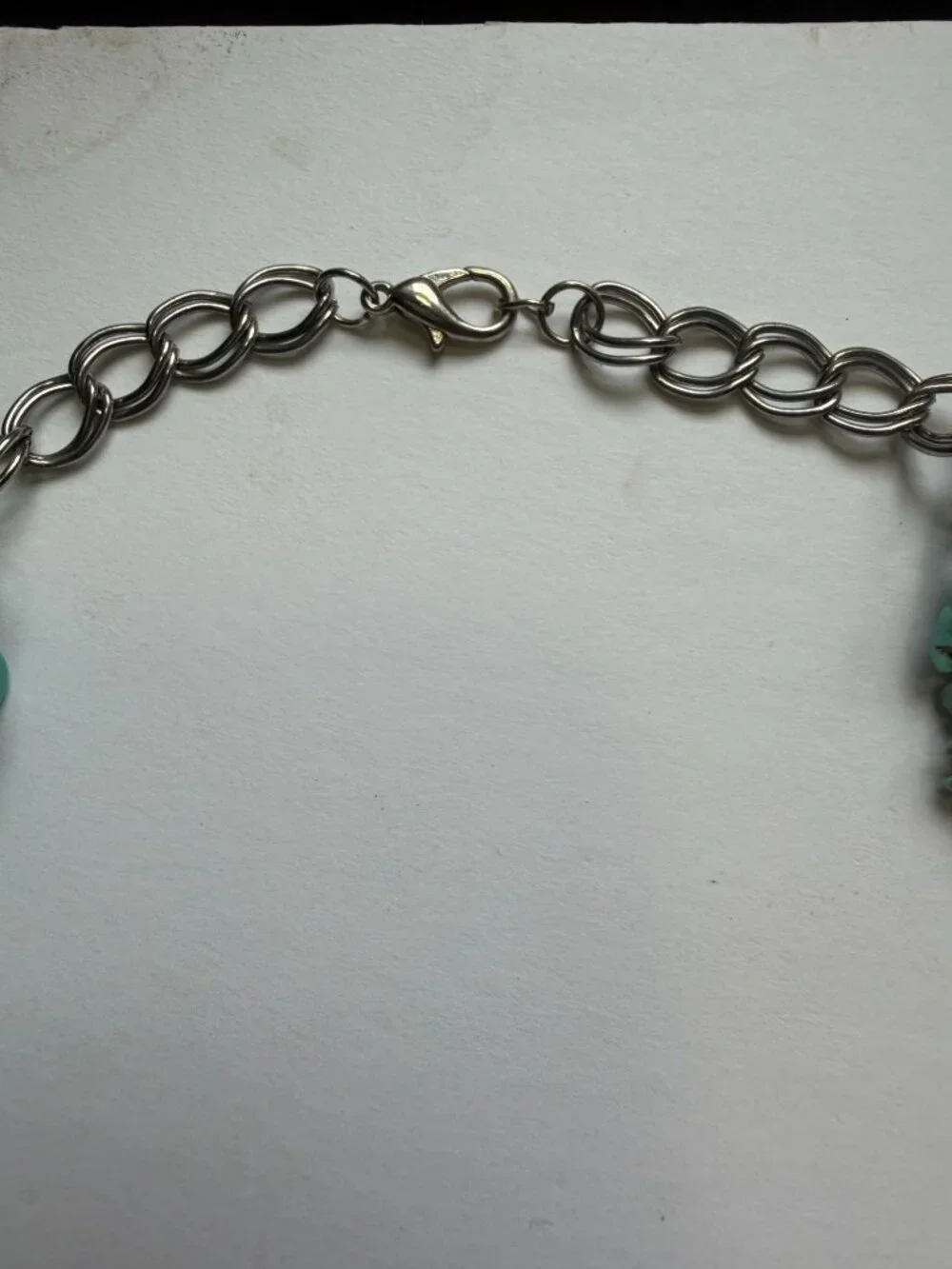 Genuine Turquoise Nuggets Wood Beads 7-Strand Necklace Southwestern Style 22" L - Picture 5 of 5